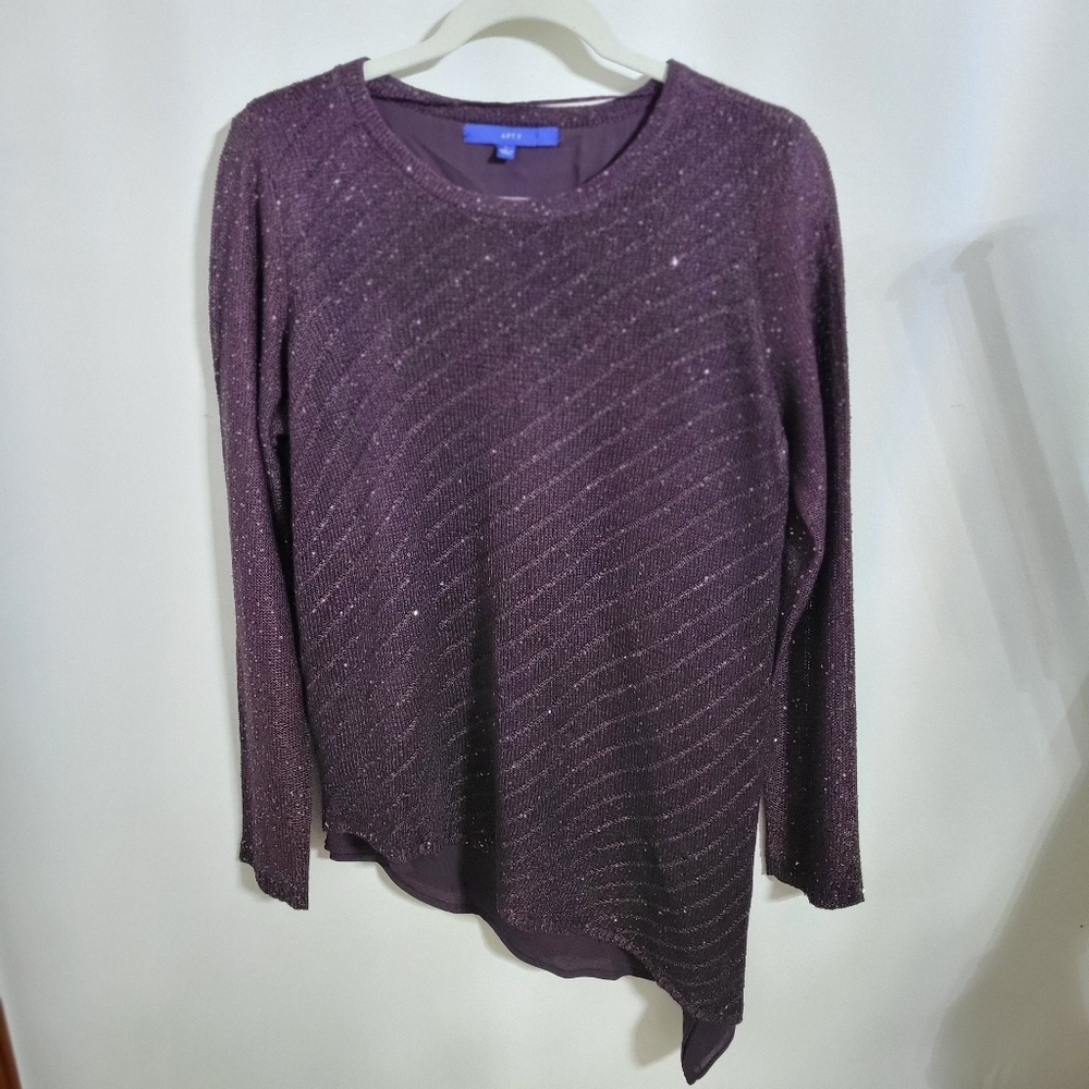 Apt. 9 Purple Sparkle Women's Top, Size Large